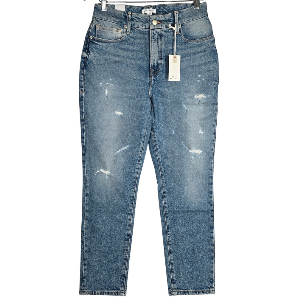 Good American Good Classic Stretch Jeans Indigo 2/26‎ NWT | High Rise